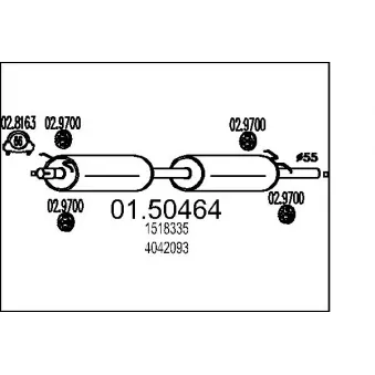 Silencieux central MTS OEM 4091831