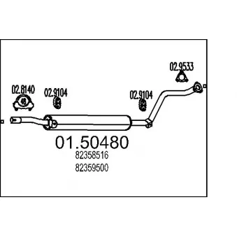 Silencieux central MTS [01.50480]