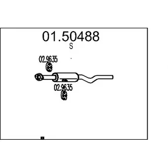 MTS 01.50488 - Silencieux central