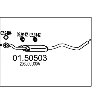 MTS 01.50503 - Silencieux central