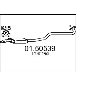 MTS 01.50539 - Silencieux central