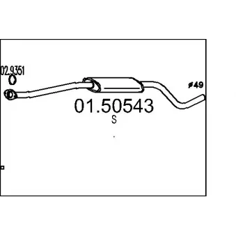 Silencieux central MTS [01.50543]