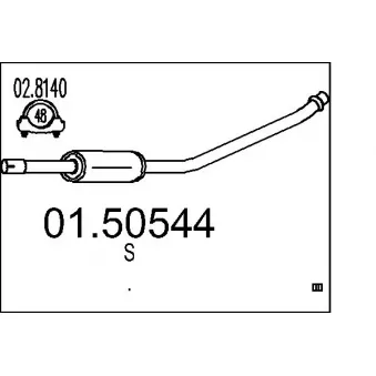 Silencieux central MTS [01.50544]