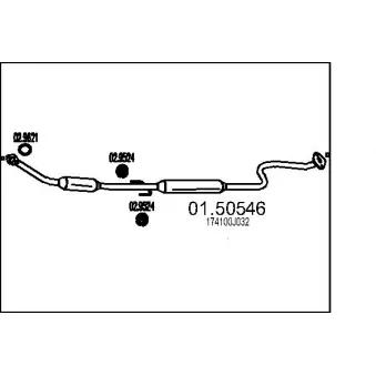MTS 01.50546 - Silencieux central