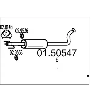 MTS 01.50547 - Silencieux central
