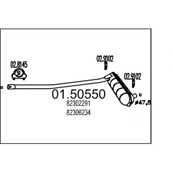 Silencieux central MTS [01.50550]