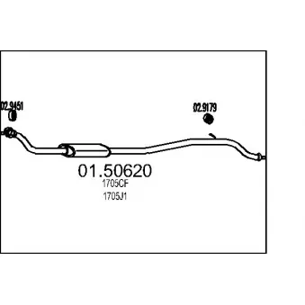 Silencieux central MTS [01.50620]
