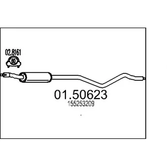 MTS 01.50623 - Silencieux central