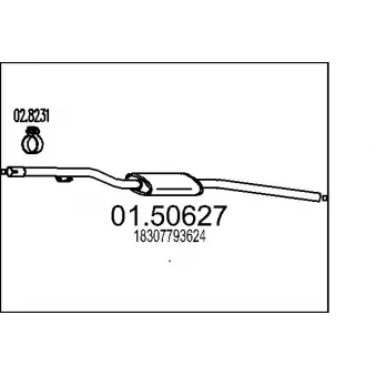 Silencieux central MTS [01.50627]