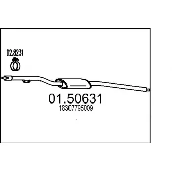Silencieux central MTS [01.50631]
