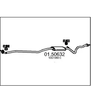 MTS 01.50632 - Silencieux central