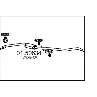 Silencieux central MTS [01.50634]