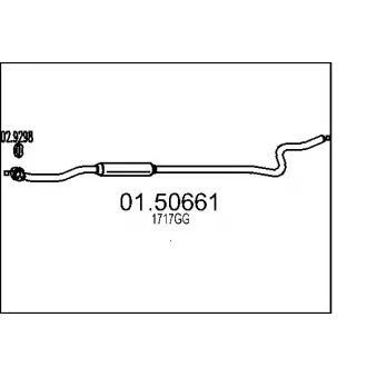 Silencieux central MTS OEM 1717GG
