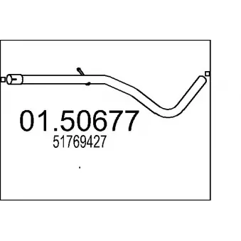 Silencieux central MTS 01.50677 pour AUDI A6 1,9 JTD - 115cv