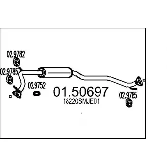 MTS 01.50697 - Silencieux central