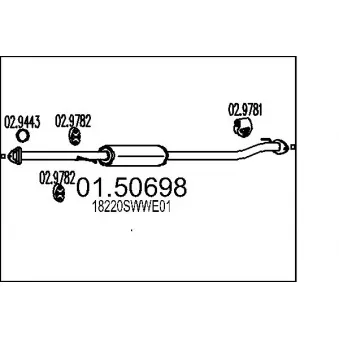 Silencieux central MTS 01.50698