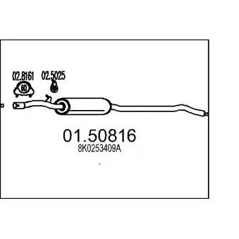 Silencieux central MTS [01.50816]