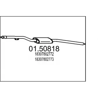 Silencieux central MTS [01.50818]