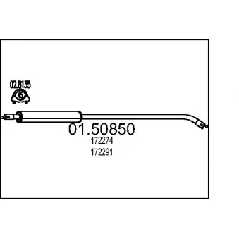 MTS 01.50850 - Silencieux central