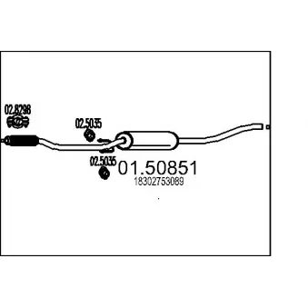 Silencieux central MTS [01.50851]