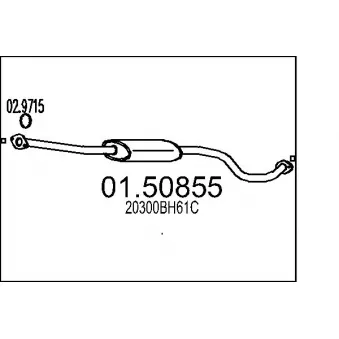 MTS 01.50855 - Silencieux central