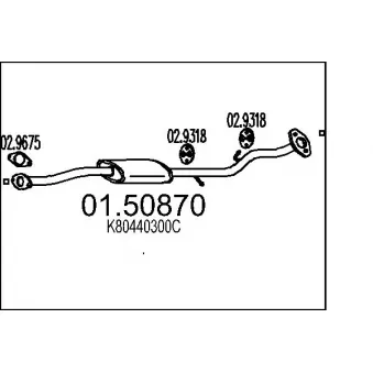 Silencieux central MTS [01.50870]
