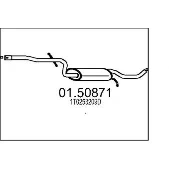 MTS 01.50871 - Silencieux central
