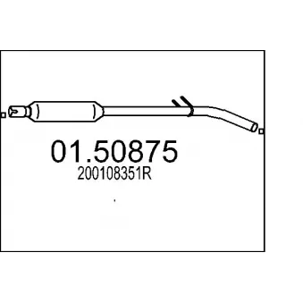 MTS 01.50875 - Silencieux central