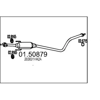 MTS 01.50879 - Silencieux central