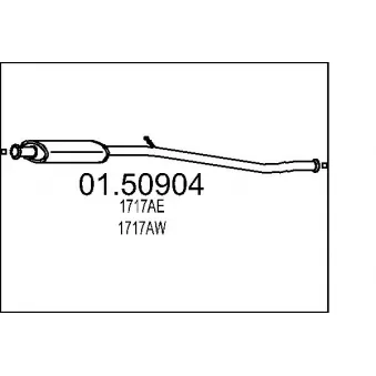 MTS 01.50904 - Silencieux central