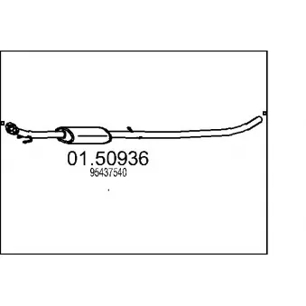 MTS 01.50936 - Silencieux central