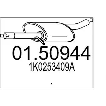 MTS 01.50944 - Silencieux central