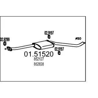 Silencieux central MTS [01.51520]