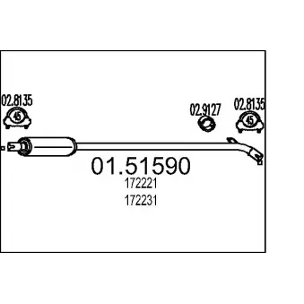 MTS 01.51590 - Silencieux central