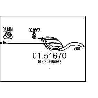Silencieux central MTS [01.51670]
