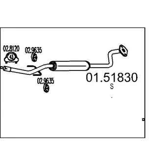 MTS 01.51830 - Silencieux central
