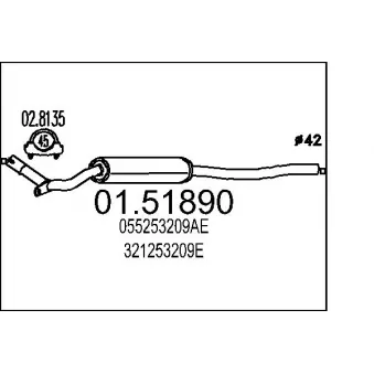 Silencieux avant MTS [01.51890]