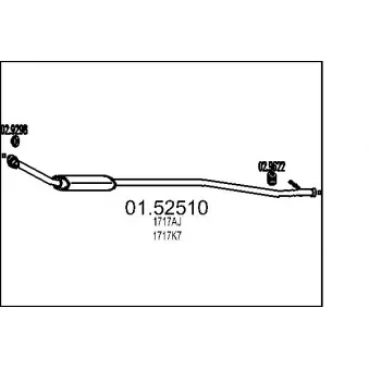 Silencieux central MTS OEM 1717K7