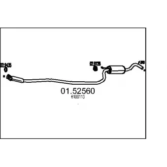 MTS 01.52560 - Silencieux central