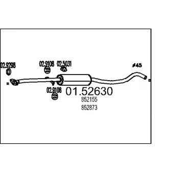 MTS 01.52630 - Silencieux central