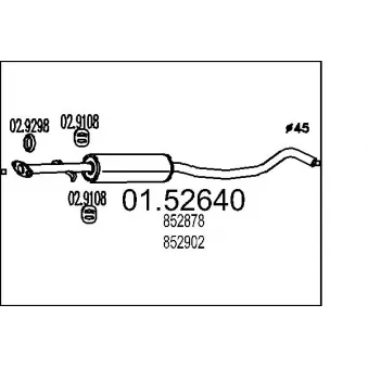 Silencieux central MTS [01.52640]