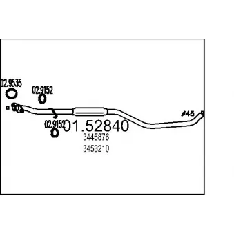 MTS 01.52840 - Silencieux central