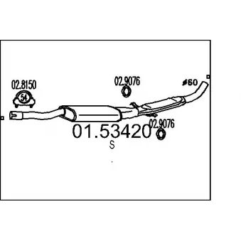 Silencieux central MTS [01.53420]