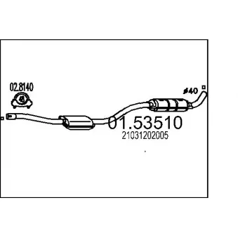 Silencieux central MTS [01.53510]