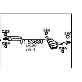 MTS 01.53680 - Silencieux central