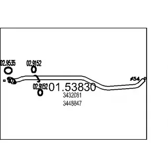 MTS 01.53830 - Tuyau d'échappement