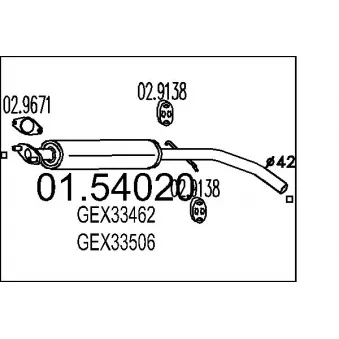 Silencieux central MTS [01.54020]