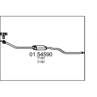 MTS 01.54590 - Silencieux central