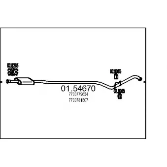MTS 01.54670 - Silencieux central