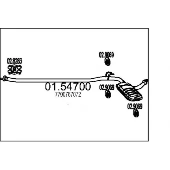Silencieux central MTS [01.54700]